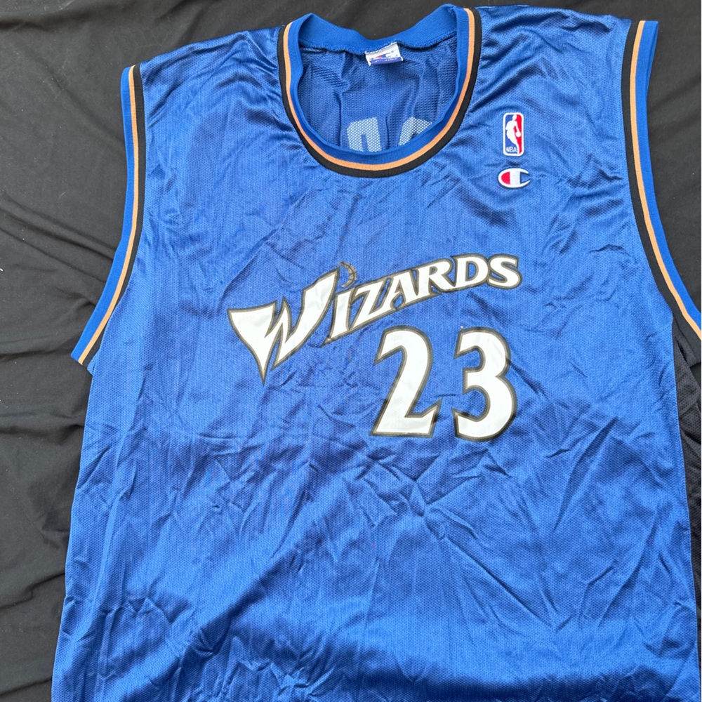 NBA champion vintage retro Michael Jordan wizards jersey size 48
